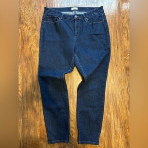 Ann Taylor Loft Curvy Skinny Dark Denim Women’s  size 12